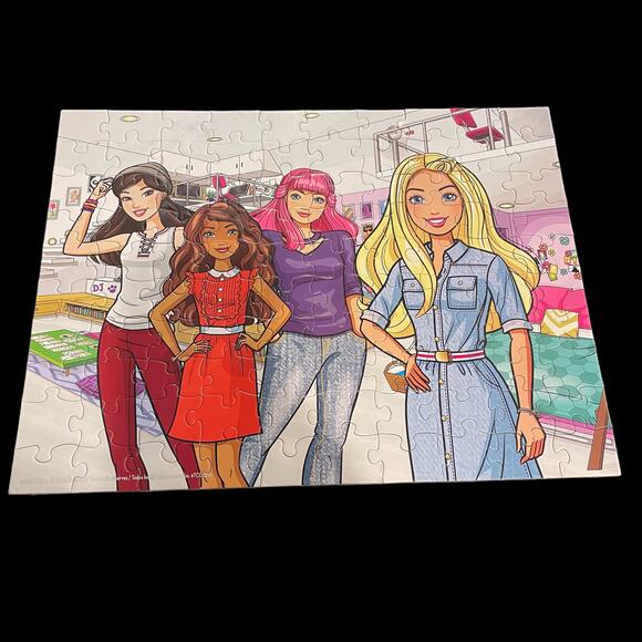 Barbie Doll Puzzle Pail Bucket 8 out of 12 Jigsaw Total/ 2 of 8 Missing Pieces - Picture 10 of 13